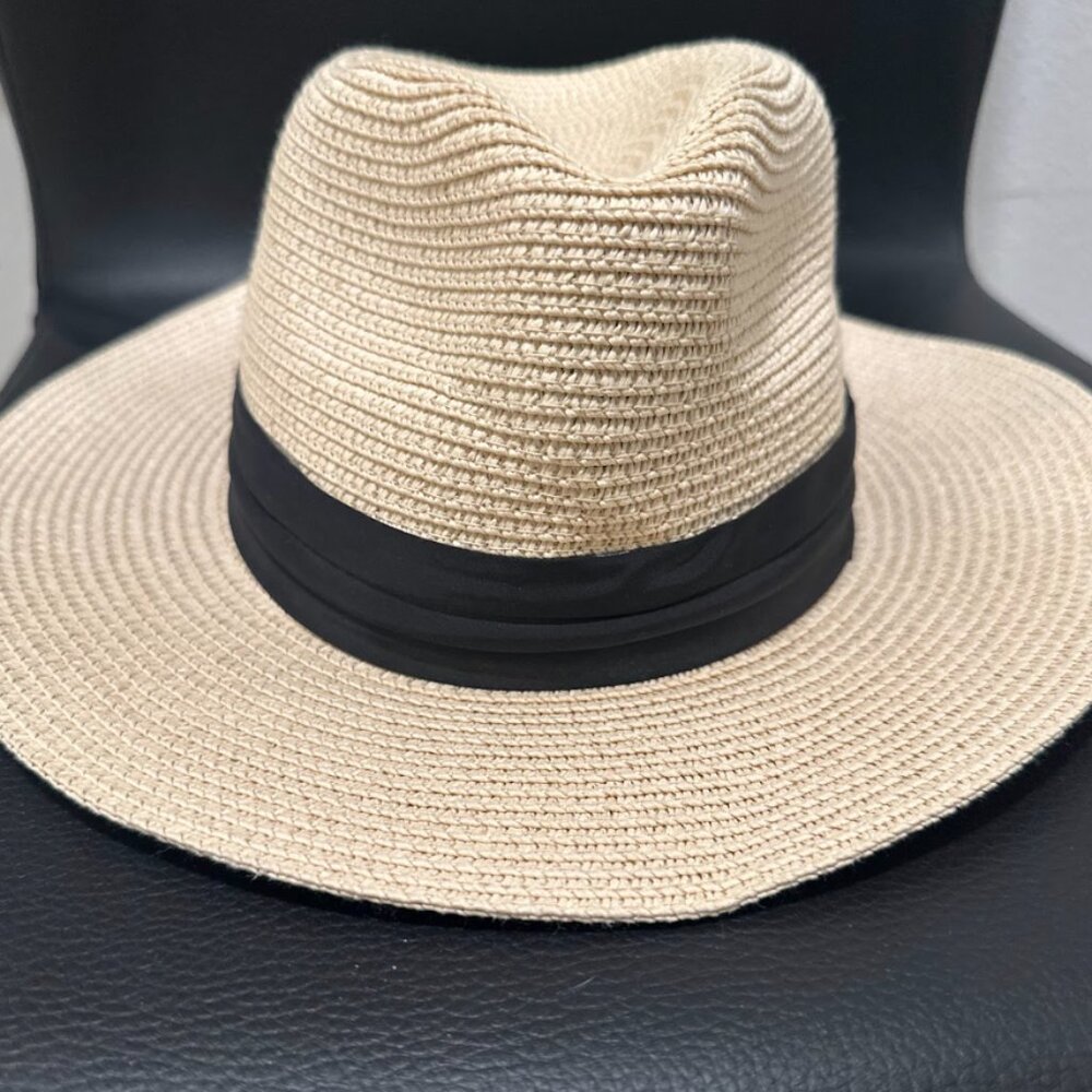 Classic Straw Fedora Hat